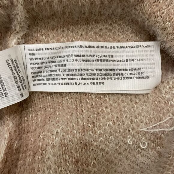 Hollister Cream and Brown Marbled Crew Neck Sweater Womens Size Large - Picture 8 of 11